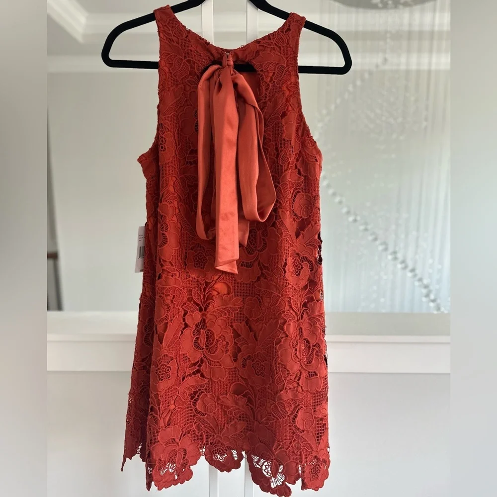 Mestiza New York Burnt Orange Lace Dress